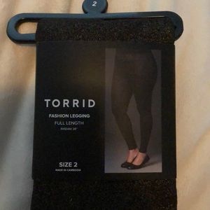 Torrid size 2 black with gold glitter leggings